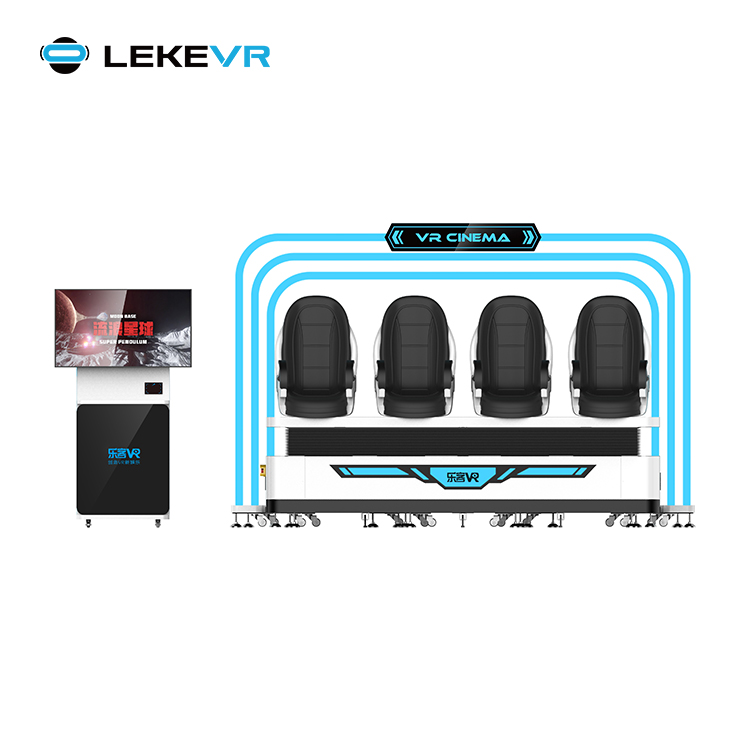 LEKE VR Spielmaschine 9D Motion Cinema Chiar Virtual Reality Vergnügungspark Egg Chiar 4-Sitzer Kinostuhl