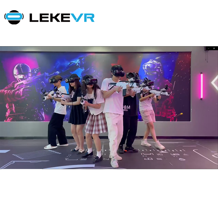LEKE VR X-Space VR Free Roam Zombie Game Multiplayer Arena Escape Room 2-6 PVP Shooting VR 9d Simulator